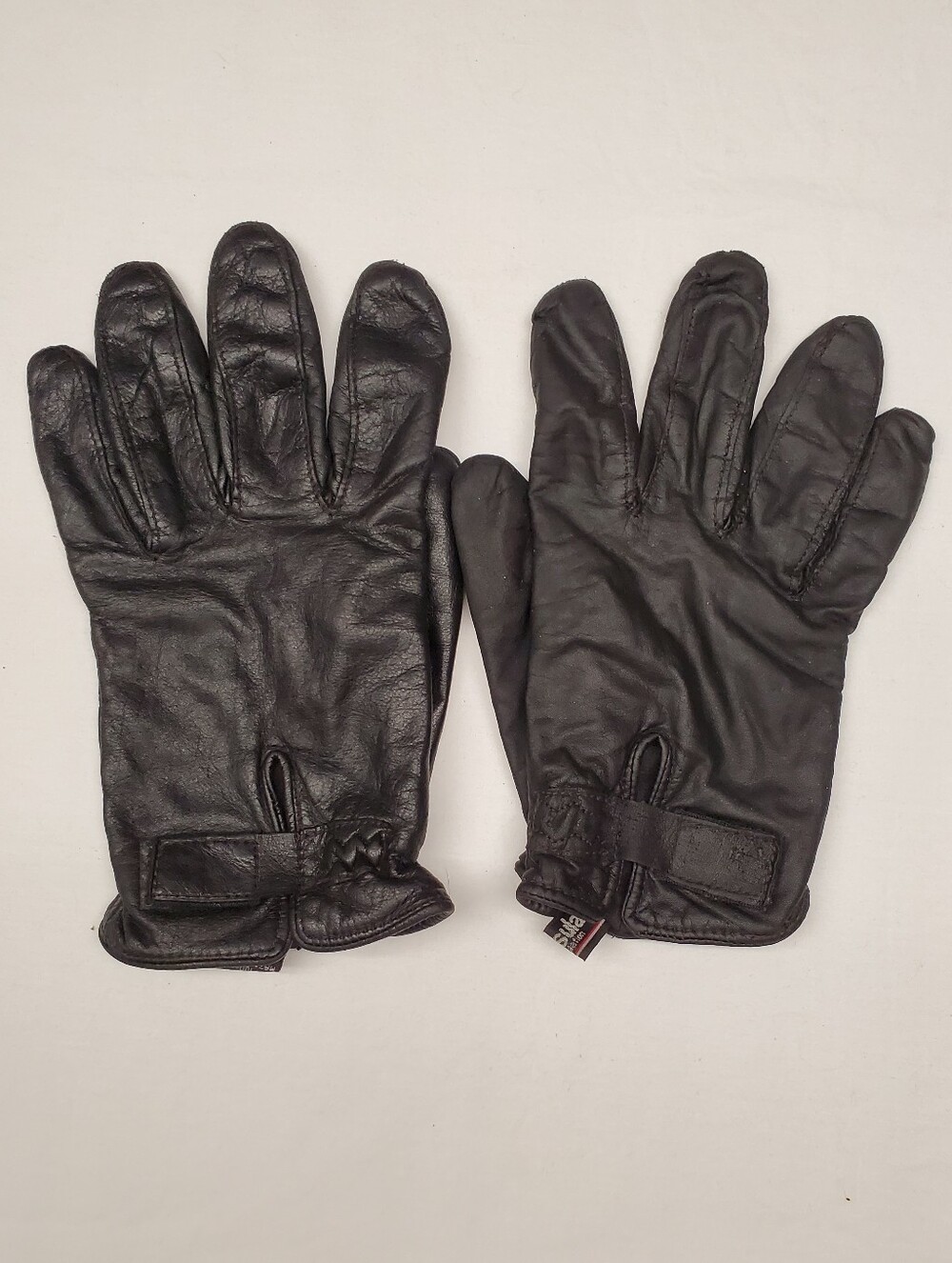 Vintage Black Leather Gloves XL Thinsulate Nylon Lined Winter Driving Gloves